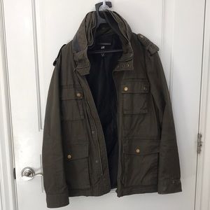 H&M Men’s High-Collar Parka Jacket (Small)